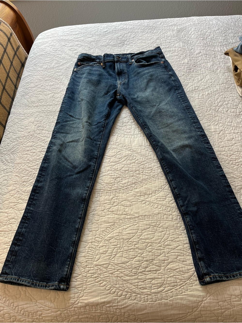 American Eagle Outfitters Men's Dark Blue Straight Jeans 31”x32” - Great!
